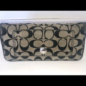 Coach dark brown wallet